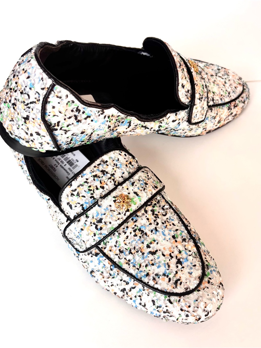 Tory Burch Minnie Ballet Sequined Loafers Flats New - Picture 7 of 7